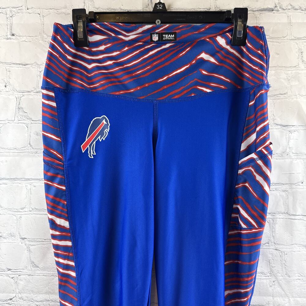 Buffalo Bills Zubaz Womans Leggings Size XL Royal Red & White - Picture 3 of 11